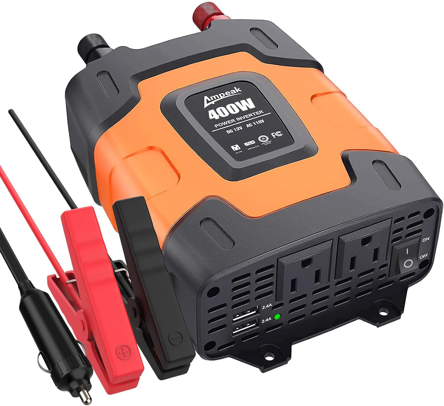Amazon.com: Ampeak 400W Power Inverter, 12V DC to 110V AC, 11